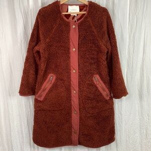 New Anthropologie Margot Reversible Sherpa Coat